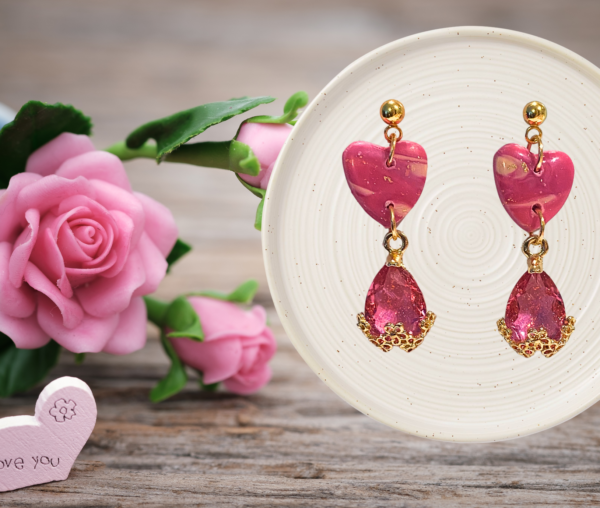 Pink and Gold Hearts